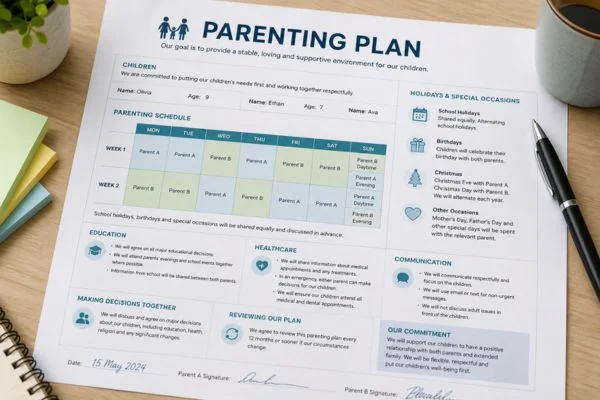 Understand parenting plans Horsham